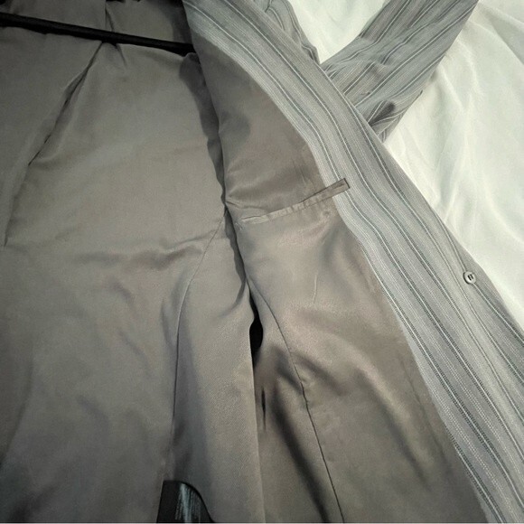 Club Monaco Women's Borrem Blazer Wool Blend Suit Jacket Size 10 Grey Blue - Picture 8 of 15